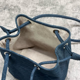 ゾウ革の巾着バッグ内側