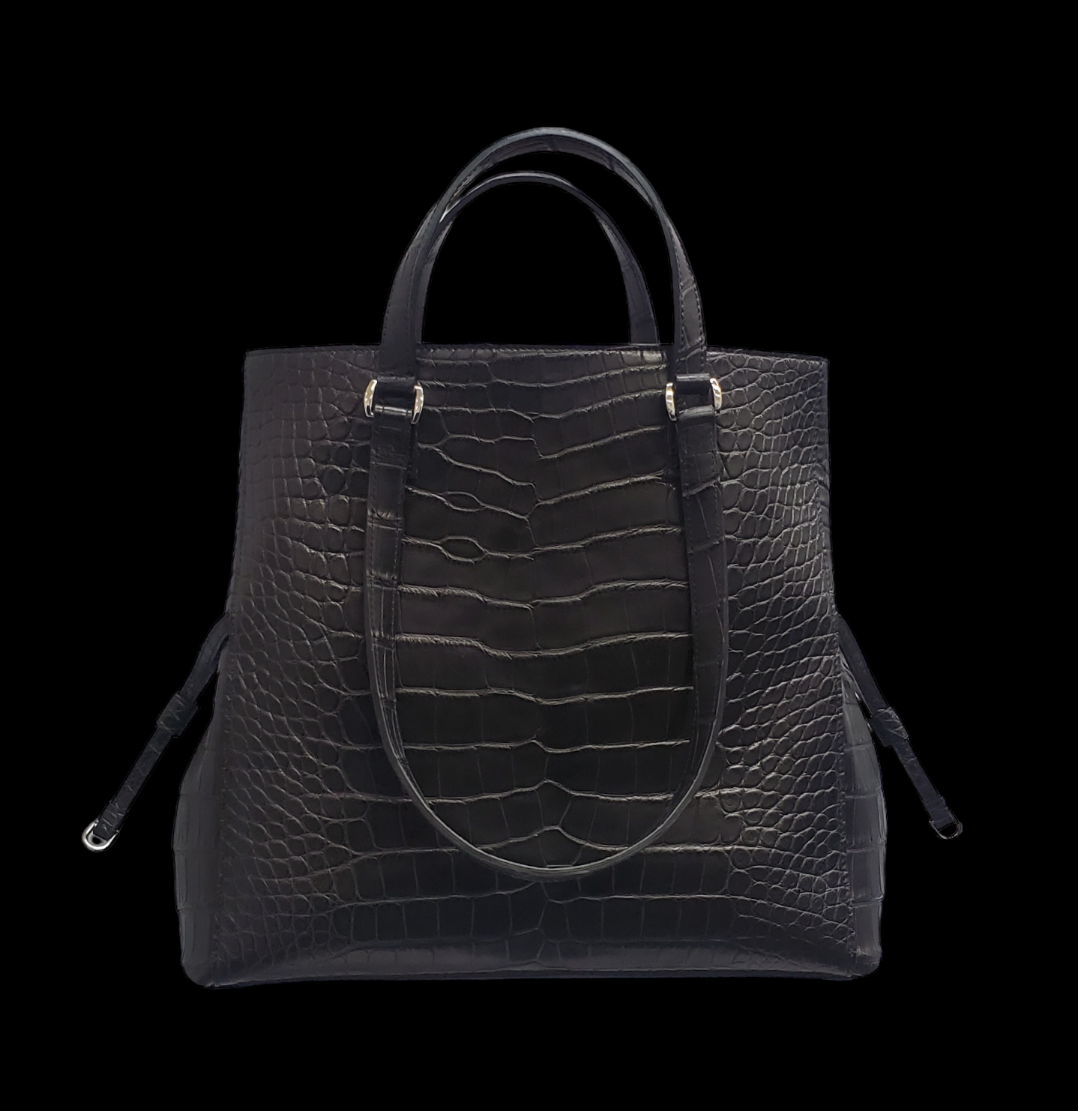 MASSIMO　アリゲーター革　ハンドバッグ アリゲーター トートバッグ MOSCOVA - BLACK/ブラック – Le'sac
