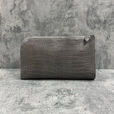 クロコダイル クラッチバッグ SAGGIO - GREY/グレー