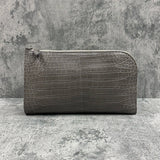 クロコダイル クラッチバッグ SAGGIO - GREY/グレー
