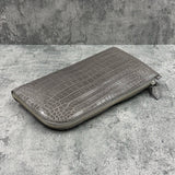 クロコダイル クラッチバッグ SAGGIO - GREY/グレー