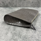 クロコダイル クラッチバッグ SAGGIO - GREY/グレー