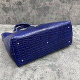 クロコダイル トートバッグ ワニ革 ポロサス 本革 青 ブルーベリー TAOTH SPORT