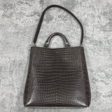 クロコダイル トートバッグ TAOTH - DARK GREY/ダークグレー
