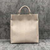 パイソン トートバッグ 蛇革 本革 ベージュ トープ TAOTH