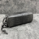 クロコダイル セカンドバッグ クラッチバッグ WAGNER - 墨染め 生産限定色