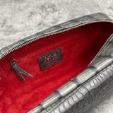 クロコダイル セカンドバッグ クラッチバッグ WAGNER - 墨染め 生産限定色