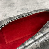 クロコダイル セカンドバッグ クラッチバッグ WAGNER - 墨染め 生産限定色