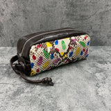 ワニ革とヘビ革のセカンドバッグ