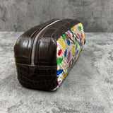 ワニ革とヘビ革のセカンドバッグ