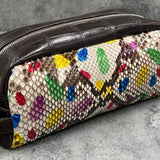 ワニ革とヘビ革のセカンドバッグ