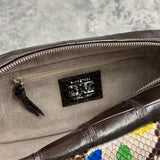 ワニ革とヘビ革のセカンドバッグ