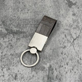クロコダイル キーホルダー ワニ革 ポロサス 本革 グレー 品番D283