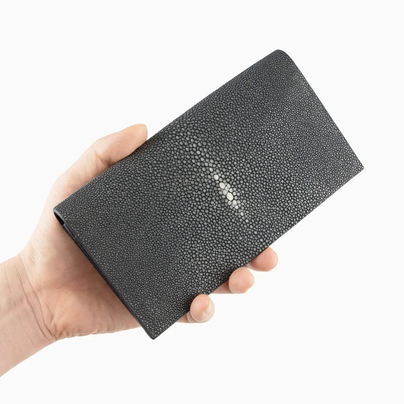 スティングレイ 長財布 エイ革 ガルーシャ 本革 黒 ブラック 品番WP
