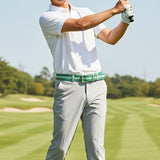 スティングレイ(ガルーシャ) 40mm連石ベルト エイ革 本革 メンズ 緑 グリーン 品番1816