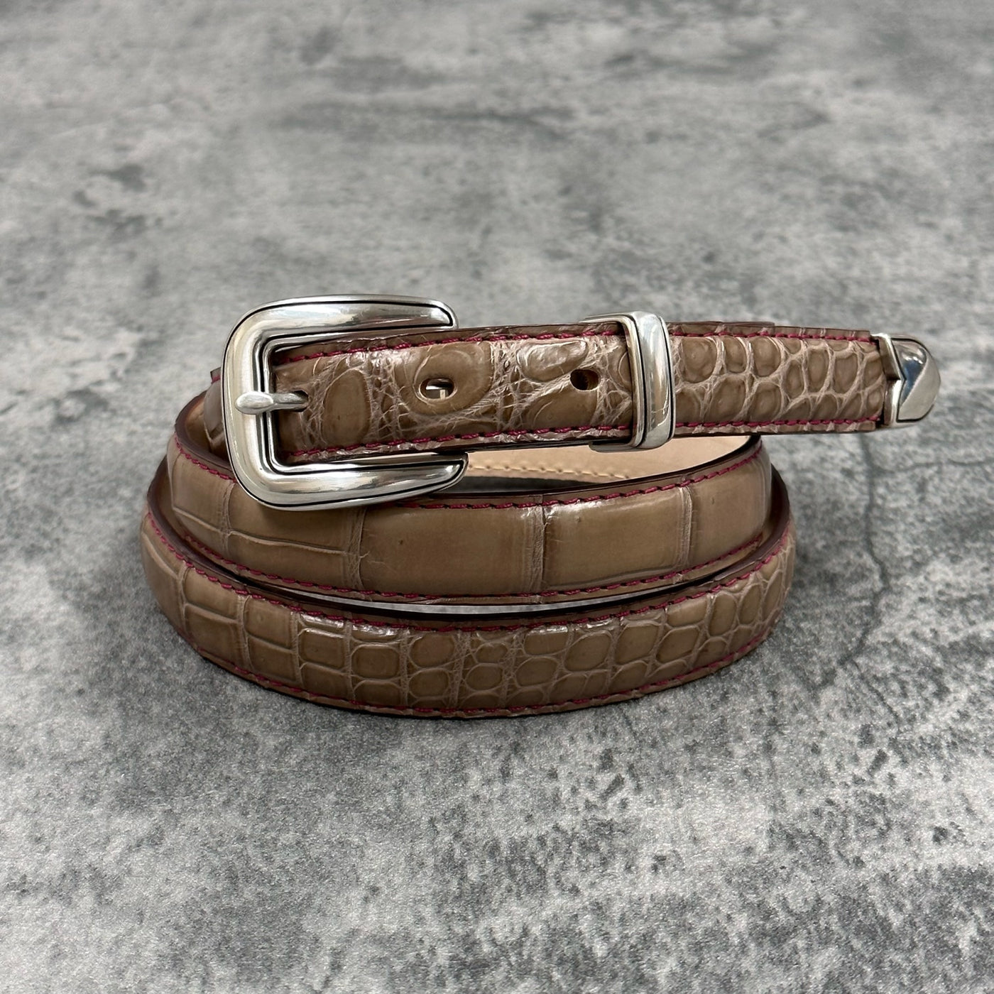 3021#20mm-18mmダークアッシュ★本物クロコダイルベルト★スイス製 オンライン ショップファッション - 1020#18mm-16mmダークアッシュ