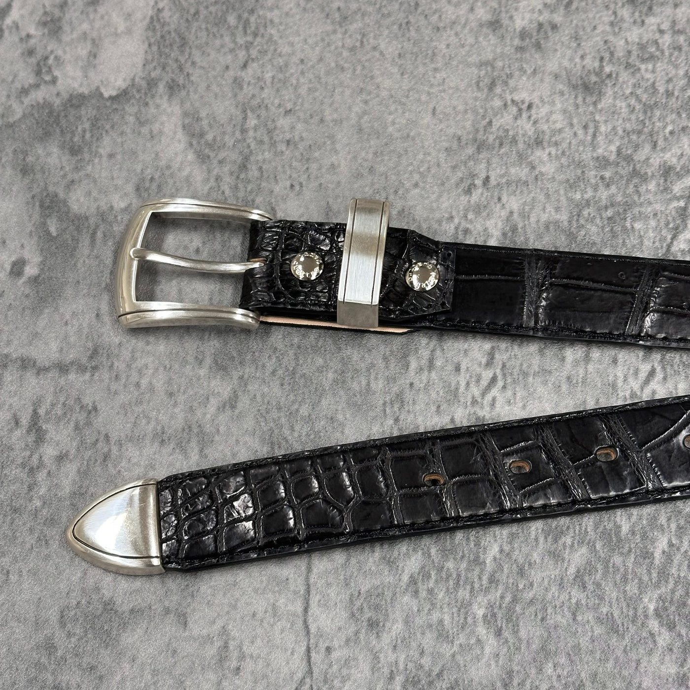 クロコダイル 30mmベルト ワニ革 本革 黒 ブラック 品番1813 – Le'sac