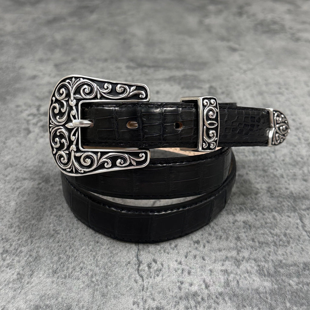クロコダイル 25mmベルト 1814 - BLACK/ブラック – Le'sac