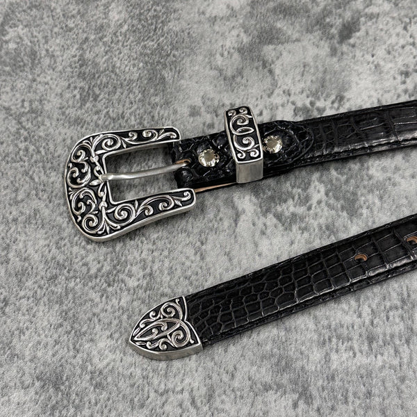 クロコダイル 25mmベルト 1814 - BLACK/ブラック