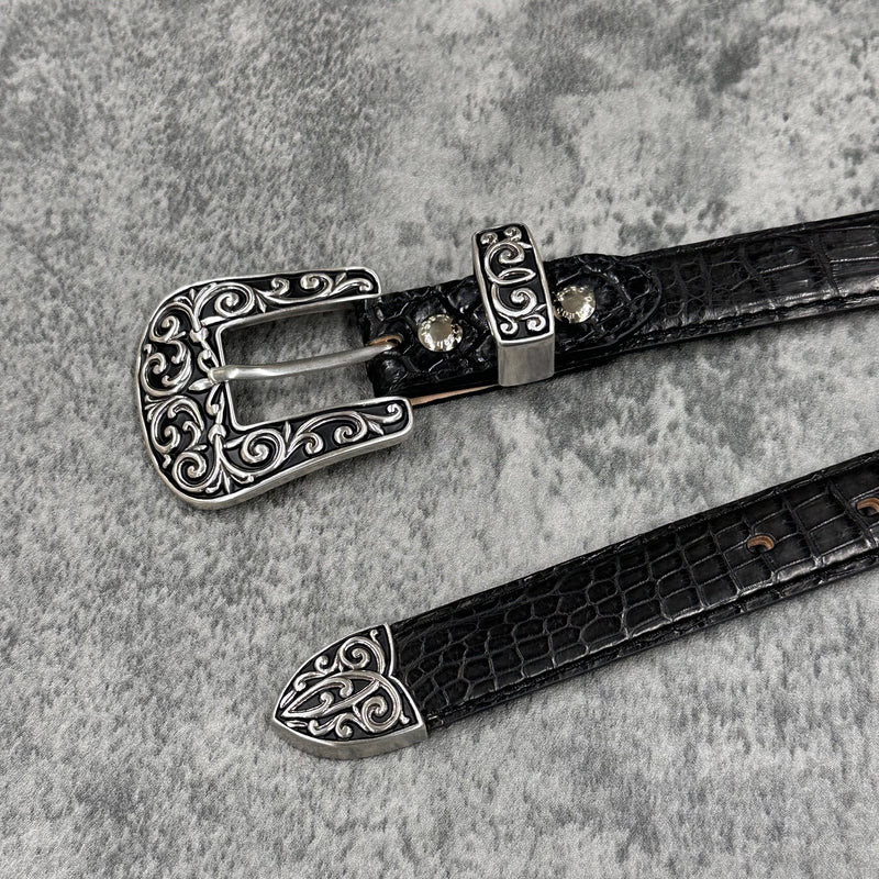 クロコダイル 25mmベルト 1814 - BLACK/ブラック