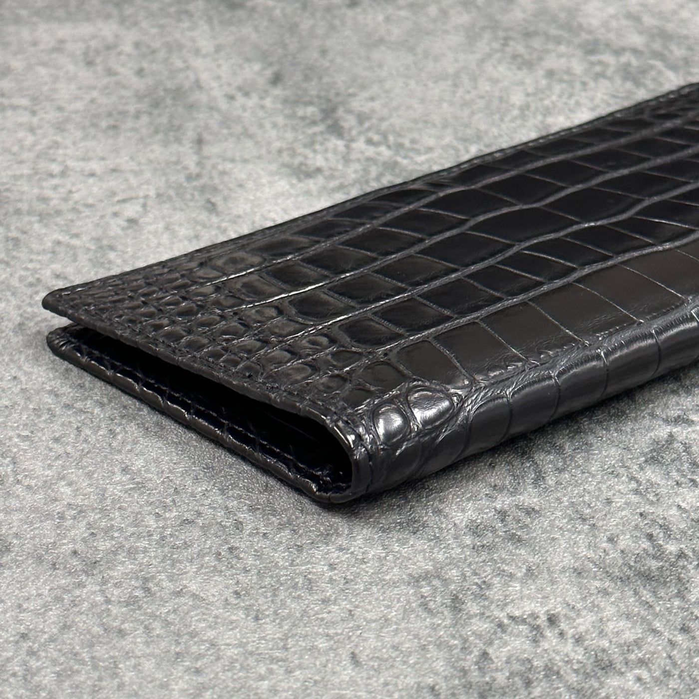 アリゲーター 長財布 札入れ ワニ革 本革 黒 ブラック 品番8195 – Le'sac