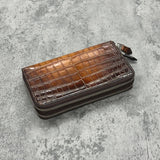 クロコダイルのダブルファスナー長財布