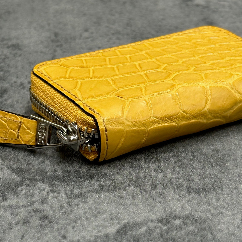黄色のクロコダイル小銭入れ