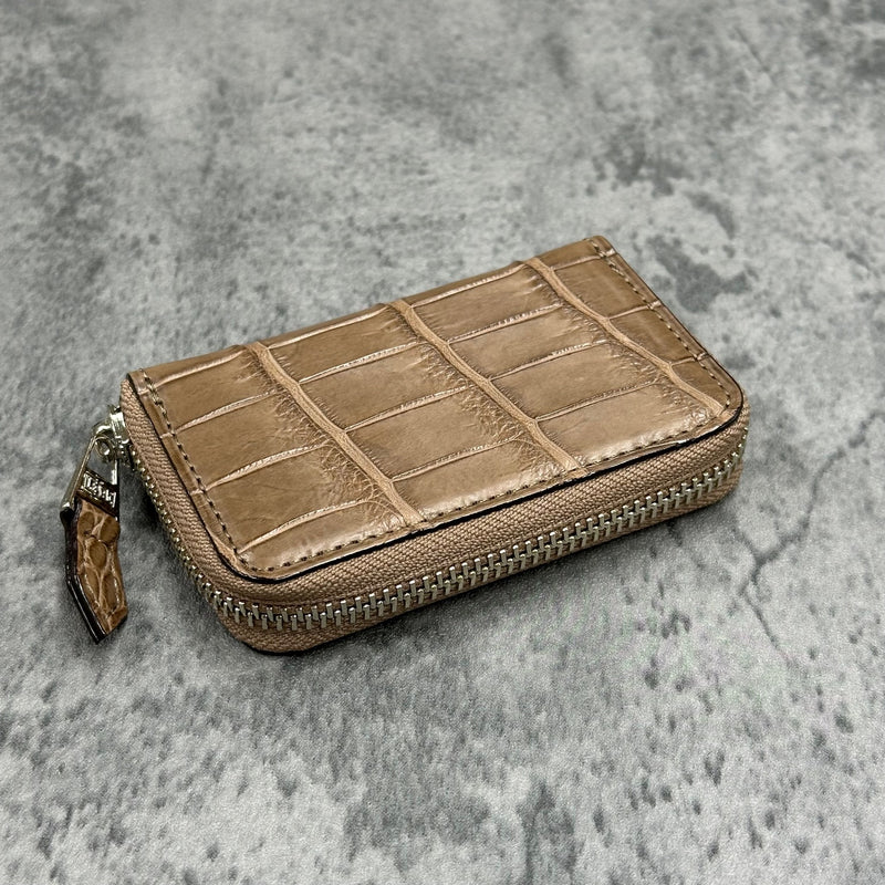 クロコダイル小銭入れのベージュカラー