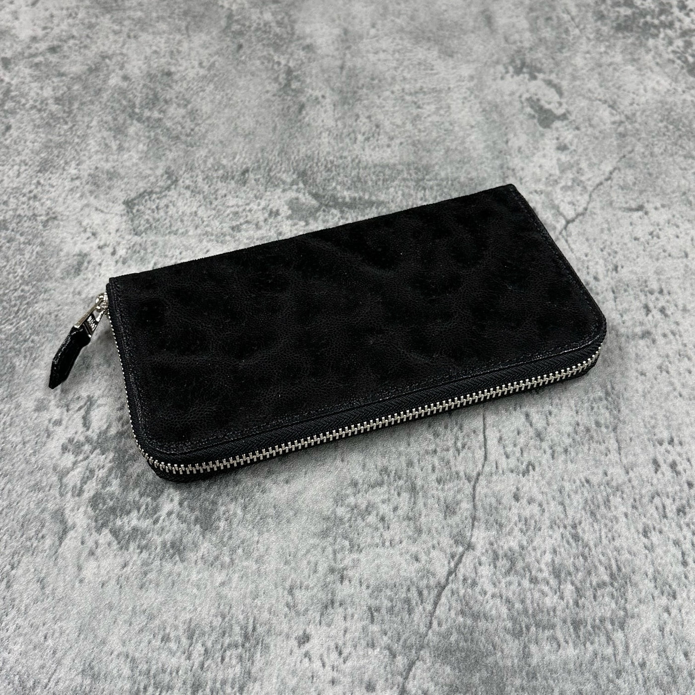 エレファント 長財布 ラウンドファスナー 象革 本革 黒 ブラック 品番