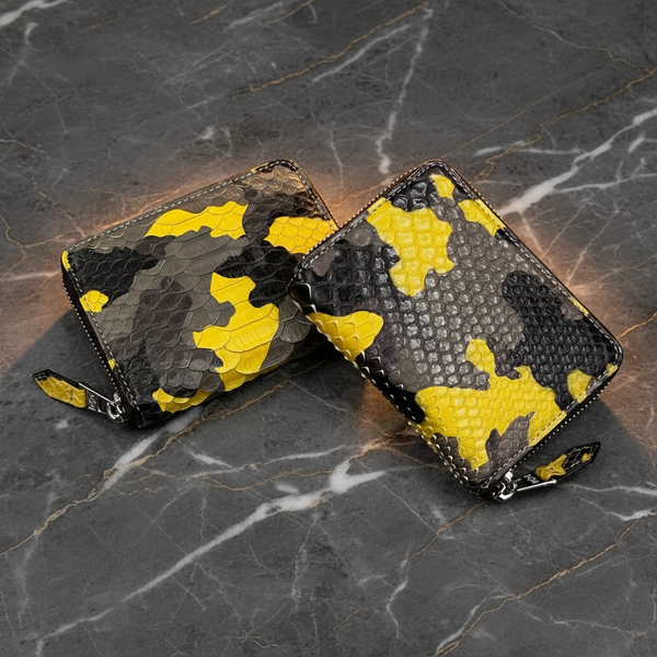 パイソン ミニ財布(ミドルウォレット) 8199 - CAMO YELLOW/カモイエロー