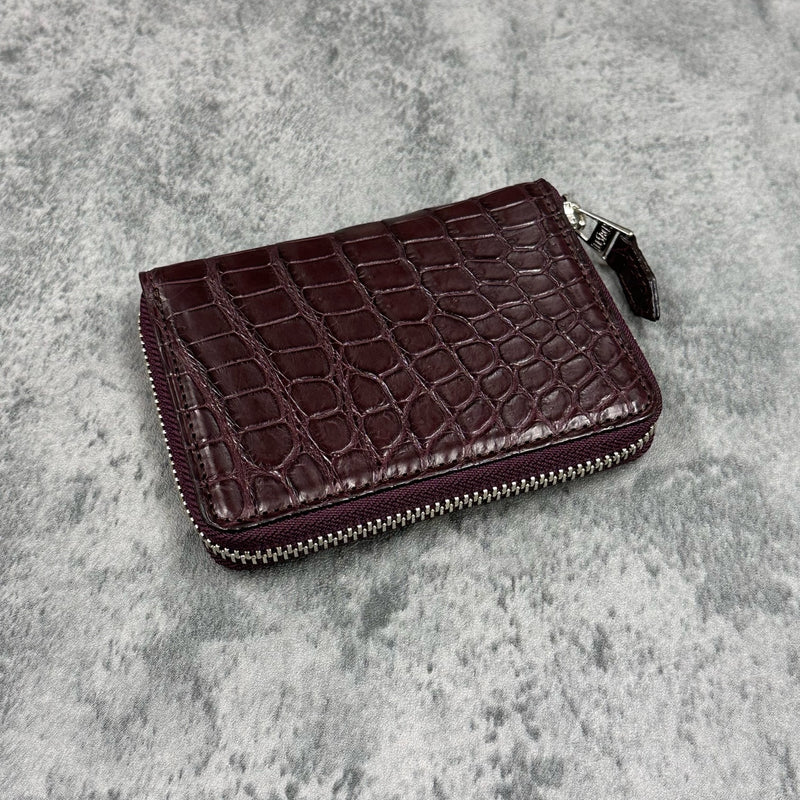 クロコダイル ミドルウォレット 8200 - BORDEAUX/ボルドー