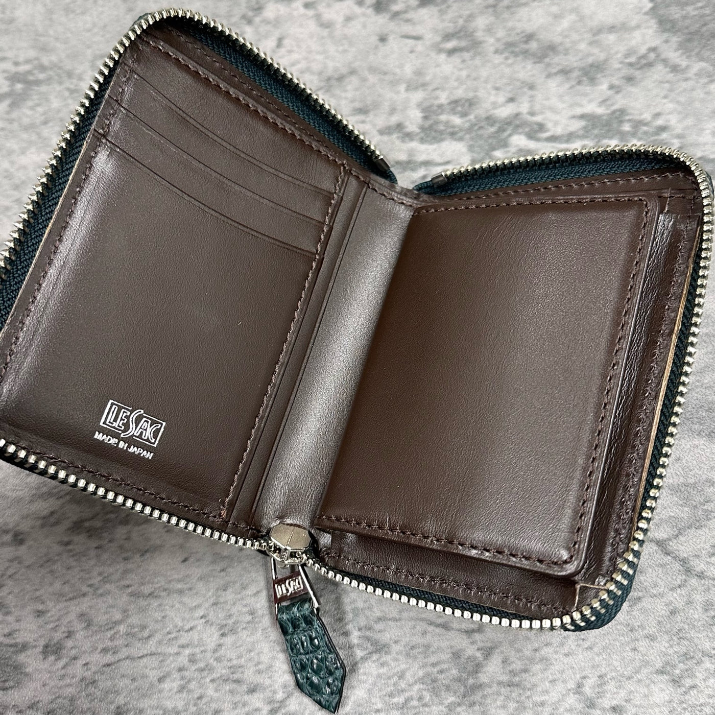 アリゲーター 二つ折り財布 ラウンドファスナー メンズ レディース