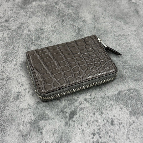 クロコダイル ミドルウォレット 8200 - GREY/グレー