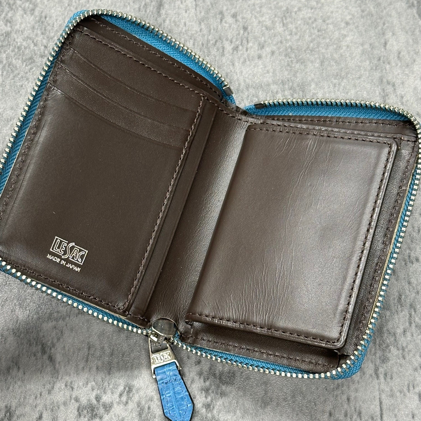 クロコダイル 二つ折り財布 ラウンドファスナー ミドルウォレット ワニ