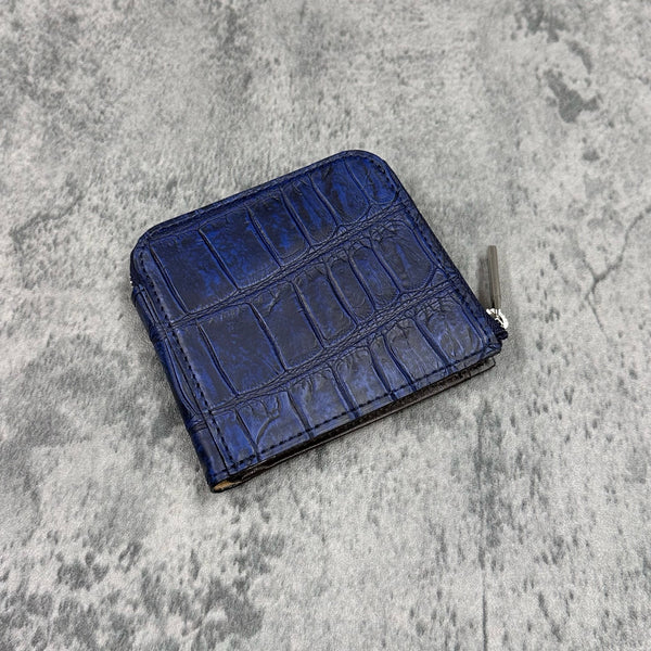 クロコダイル 二つ折り財布 8202 - ANTIQUE NAVY/アンティークネイビー