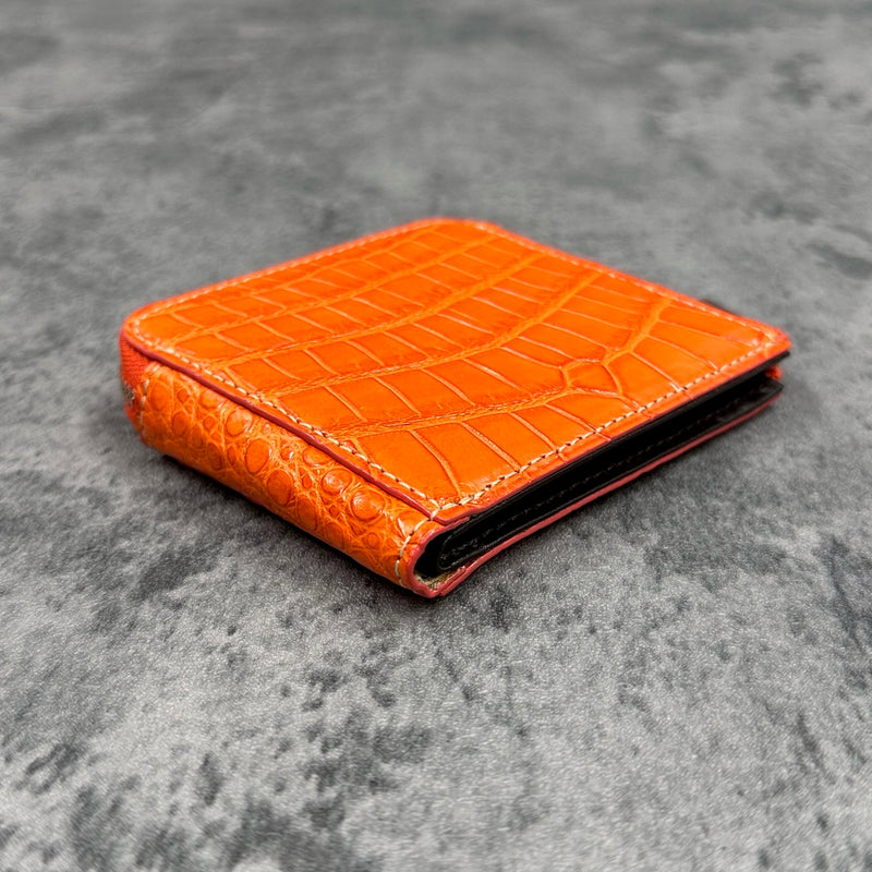 クロコダイル 二つ折り財布 8202 - ORANGE/オレンジ