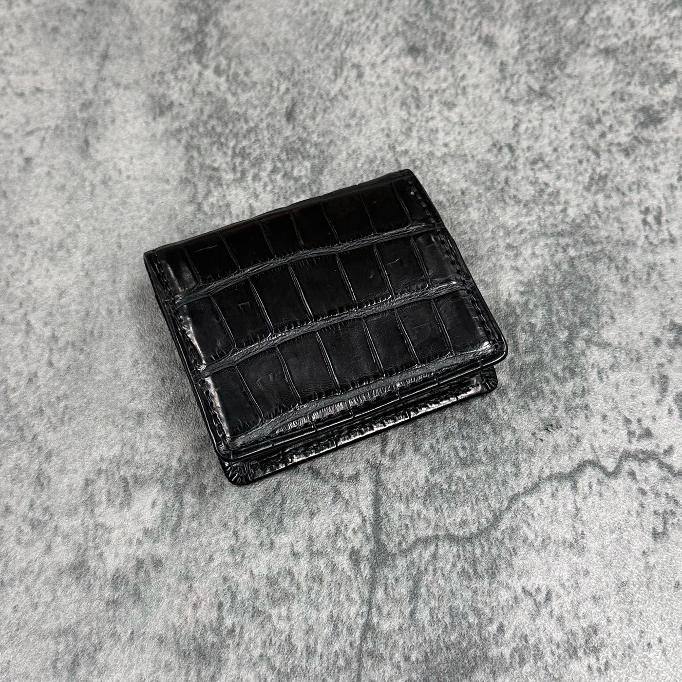 アリゲーター 小銭入れ ワニ革 本革 黒 ブラック 品番8203 – Le'sac