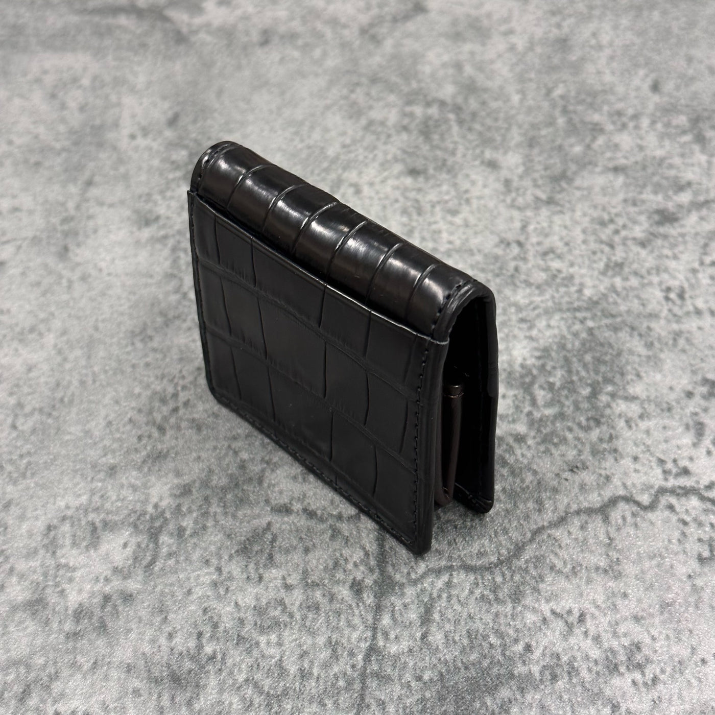 アリゲーター 小銭入れ ワニ革 本革 黒 ブラック 品番8203 – Le'sac