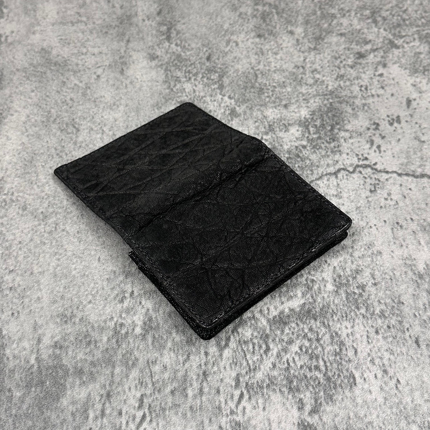 エレファント カード入れ (名刺入れ) 象革 本革 黒 ブラック 品番8206