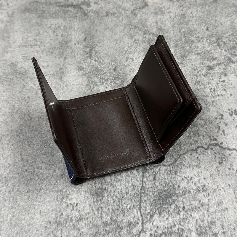 クロコダイル 三つ折り財布 8207 - ANTIQUE NAVY/アンティークネイビー