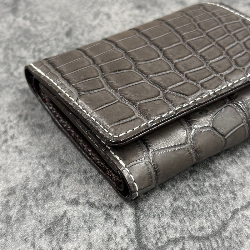 クロコダイル 三つ折り財布 8207 - GREY/グレー
