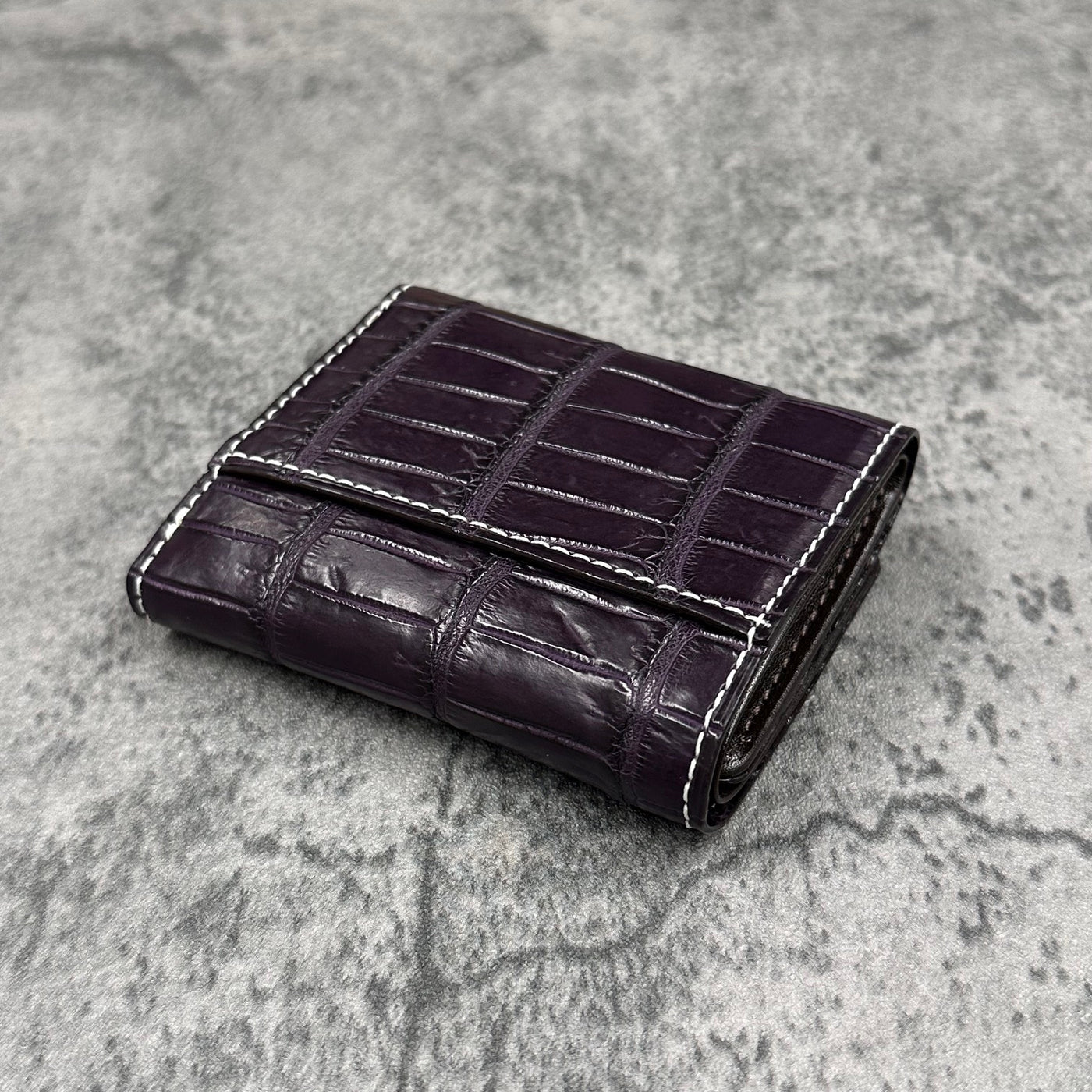 クロコダイル ミニ財布(三つ折り財布) 8207 - PURPLE/パープル – Le