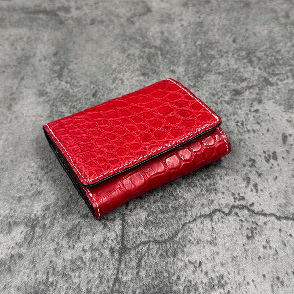 クロコダイル 三つ折り財布 8207 - RED/レッド