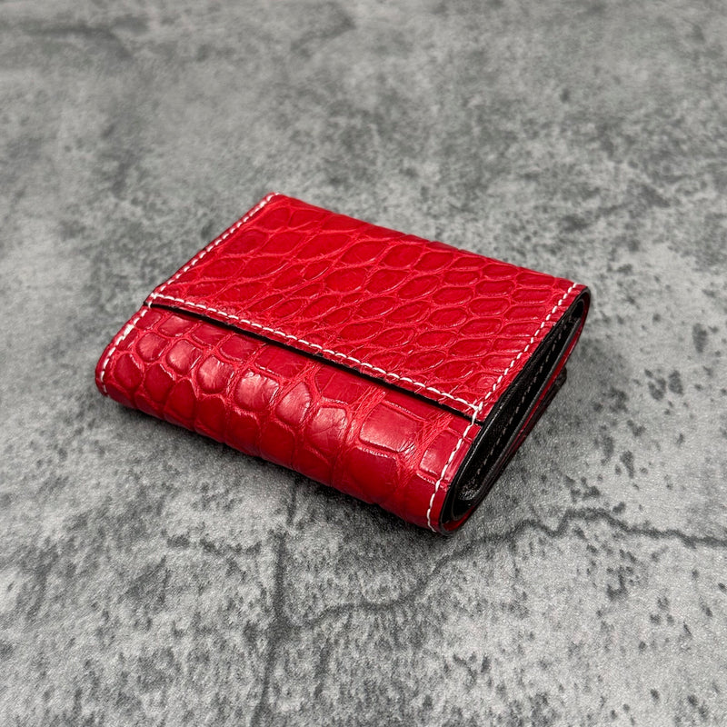クロコダイル 三つ折り財布 8207 - RED/レッド