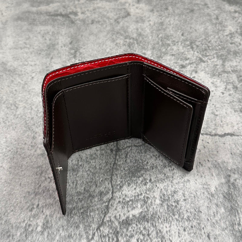 クロコダイル 三つ折り財布 8207 - RED/レッド