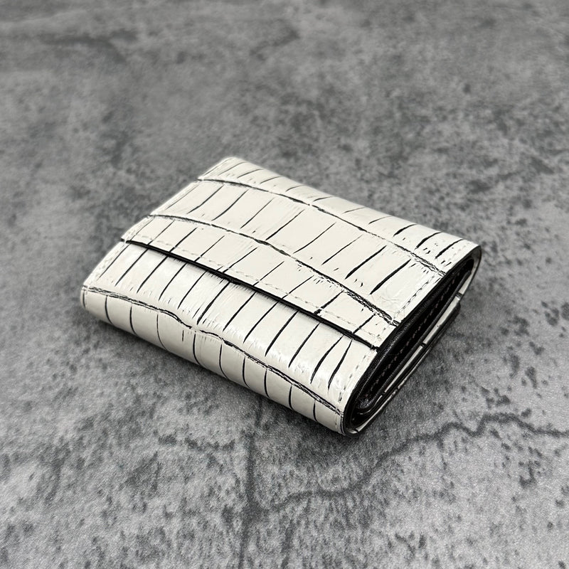 クロコダイル 三つ折り財布 8207 - VANILLA/バニラ