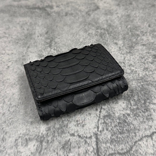 パイソン 三つ折り財布 8208 - BLACK/ブラック