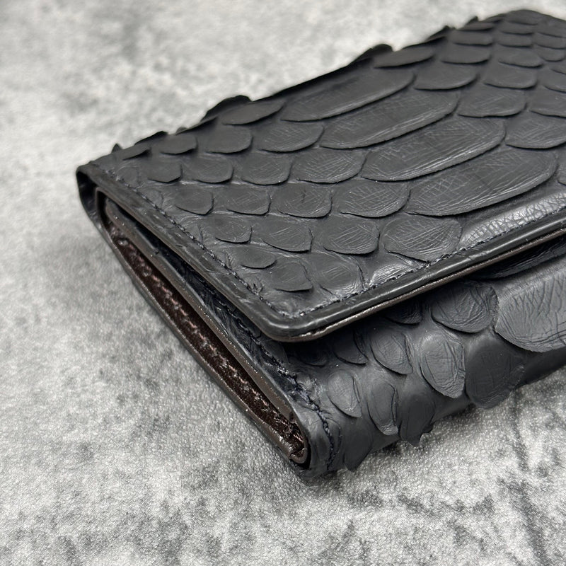 パイソン 三つ折り財布 8208 - BLACK/ブラック