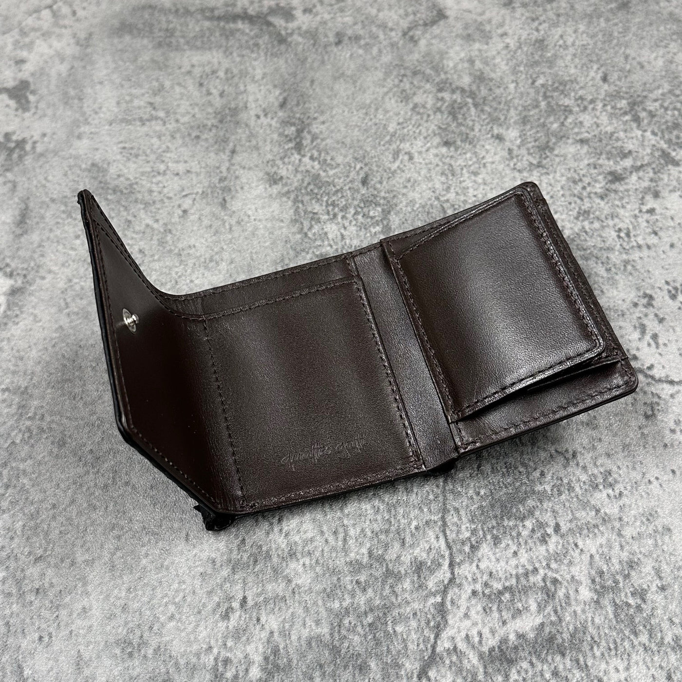 パイソン ミニ財布(三つ折り財布) 蛇革 本革 黒 ブラック 品番8208