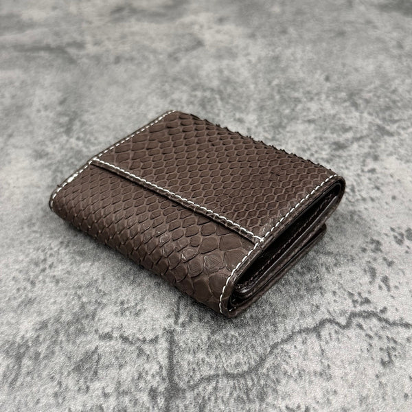 パイソン 三つ折り財布 8208 - BROWN/ブラウン